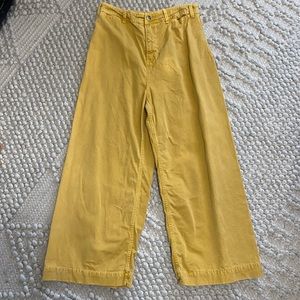 Free People | Yellow Wide Leg Trousers Size 31